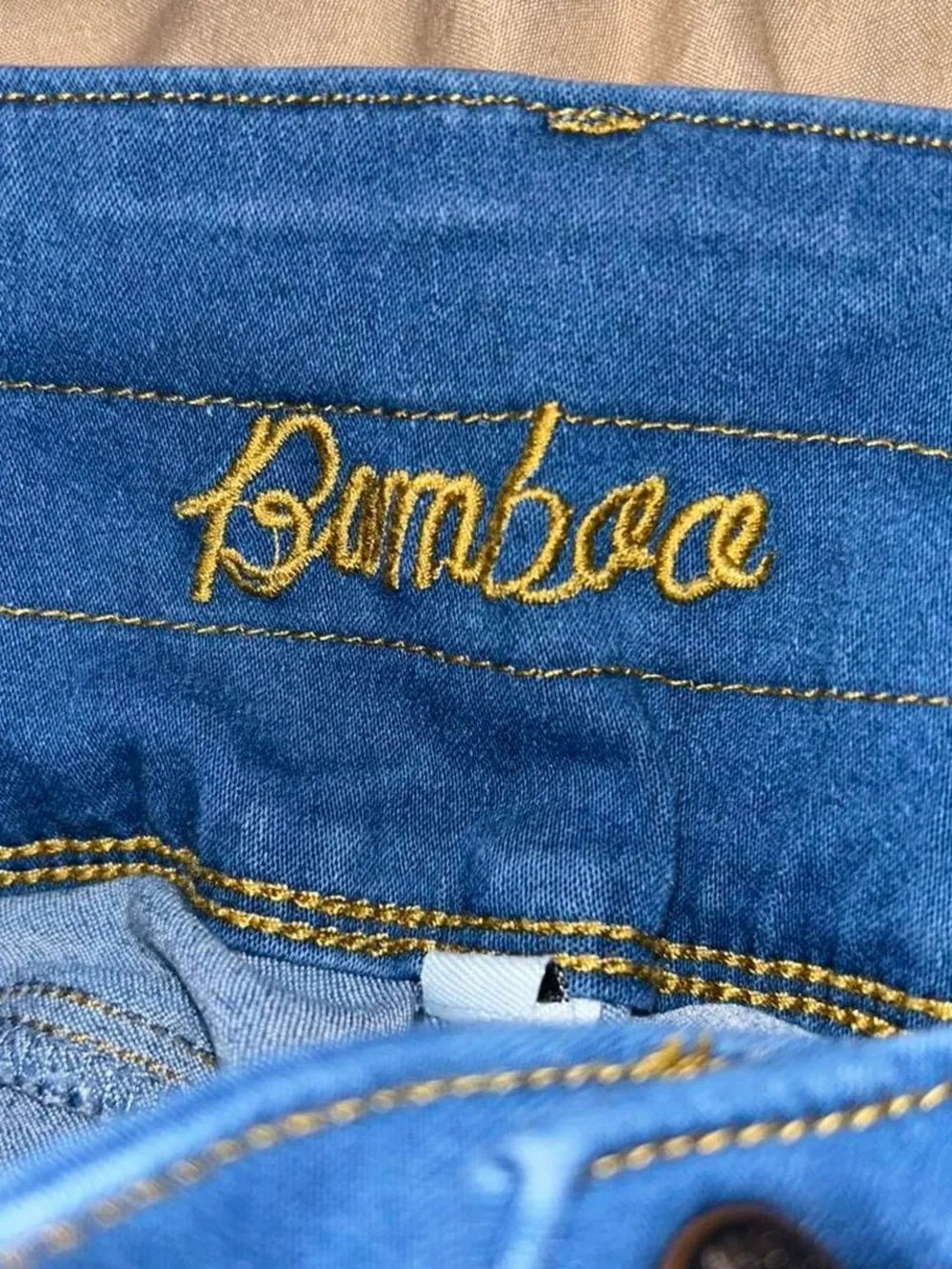 BAMBOO High-Waist Blue Boot-Cut Jeans